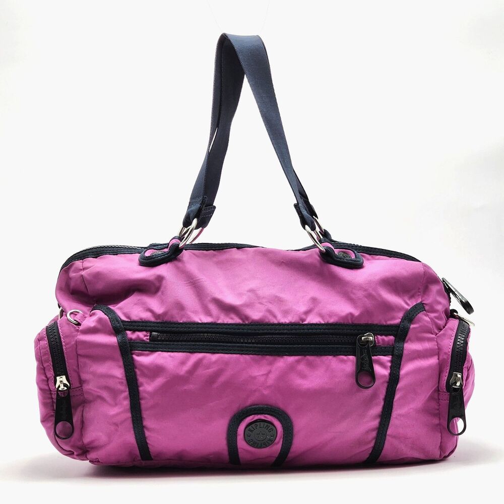 Kipling G*Rilla Girlz Nylon Lightweight Weekender Travel Duffle Bag Purple Pink